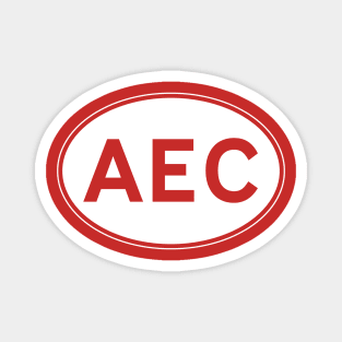 AEC classic lorry oval country plate Magnet