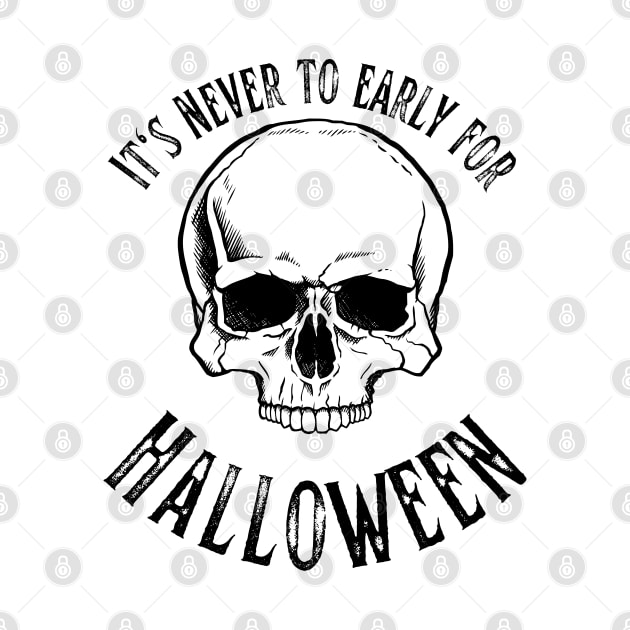 It's never to early for Halloween skull Light colours by Designmagenta