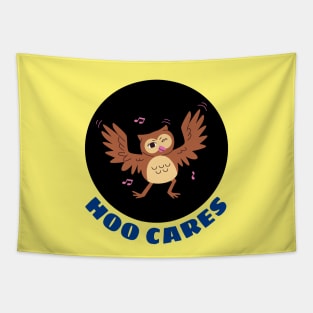 Hoo Cares | Owl Pun Tapestry