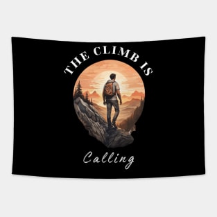 The Climb is Calling. Climbing Tapestry