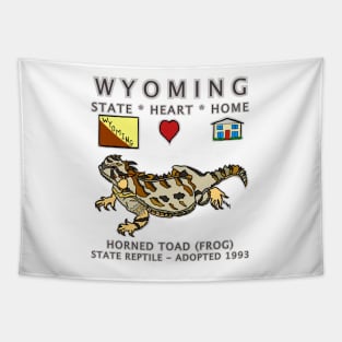 Wyoming - Horned Toad (frog) - State, Heart, Home - state symbols Tapestry