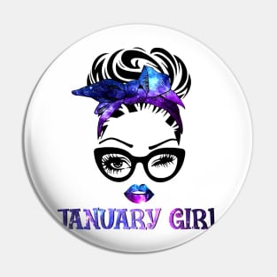 January Girl Galaxy Pin