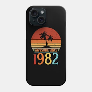 Awesome Since 1982 40th Birthday Vintage Retro 40 Years Phone Case