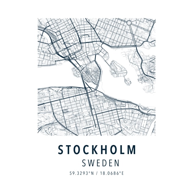 stockholm simple map by boy cartograph