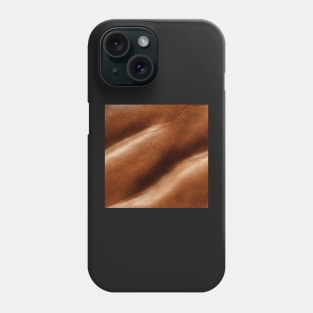 Brown Imitation leather, natural and ecological leather print #14 Phone Case