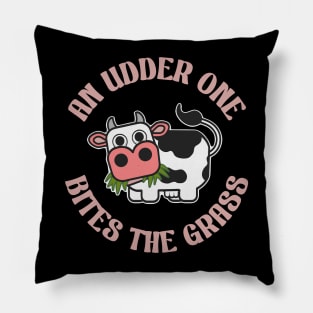 An udder one, bites the grass Pillow