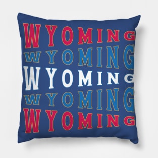 NATIONAL TEXT ART USA WYOMING Pillow