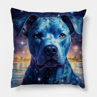 Gleaming Staffy Pillow