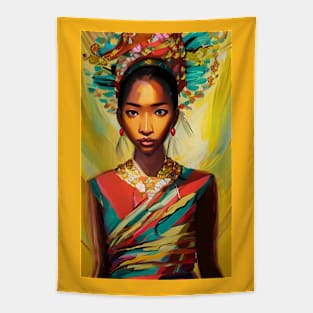 Ethnic asian portrait Tapestry