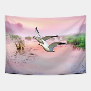 Mr. and Mrs. Snow Goose Tapestry