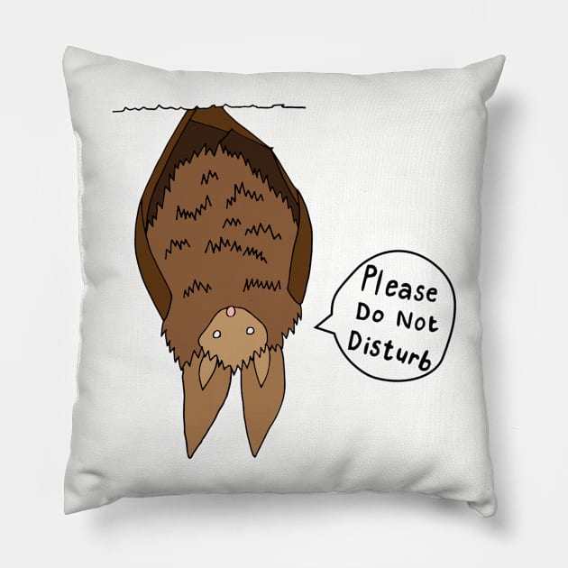 Don't disturb the bats Pillow by Geektopia