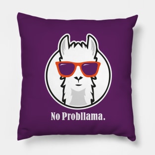 No Probllama - Funny Shirt with Llama Pillow