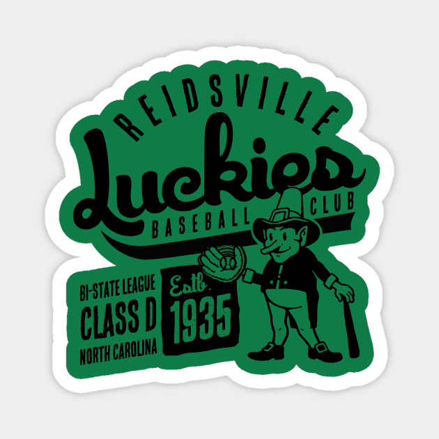 Reidsville Luckies Baseball Magnet by MindsparkCreative