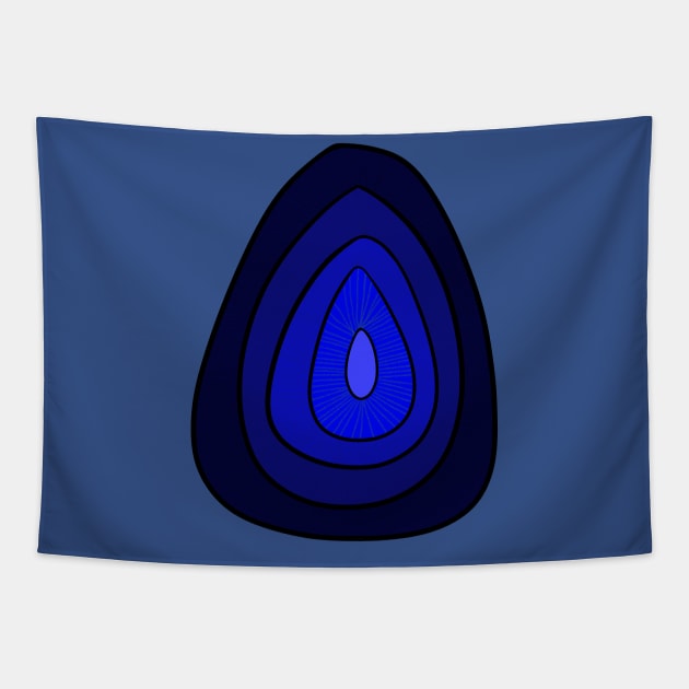 Moody Blue Ray Easter Egg Tapestry by VazMas Design