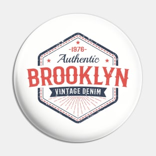 Brooklyn authentic vintage print in American classic style Pin