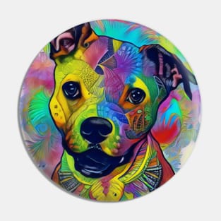 Abstract Pitbull Puppy Vanitas Pin