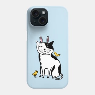 Easter Cat With Chicks Phone Case