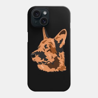 German Shepherd Vectorized Portrait Phone Case