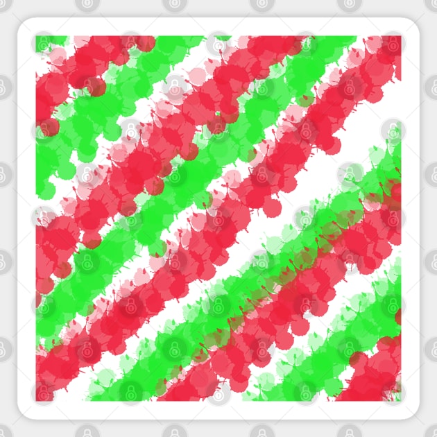 Red & Green Bright Splatter - Paint Splatter - Sticker