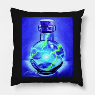 Dark magic electric spell potion bottle Pillow