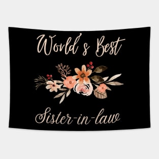 world’s best sister-in-law Sister In Law Shirts Cute with flowers Tapestry