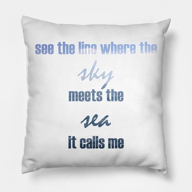 sky and sea Pillow by cahacc