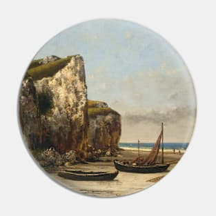 Beach in Normandy by Gustave Courbet Pin