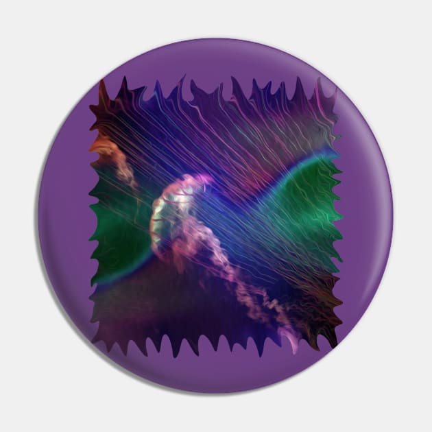Jellyfish in Roaring Waves of Blur Pin by distortionart