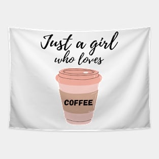 girl loves coffee Tapestry