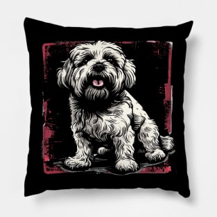 Retro Art Maltipoo Dog Lover Pillow