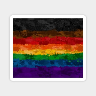 Inclusive Rainbow Paint Splatter Flag Magnet