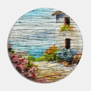 Tavern seaside wood poster Pin