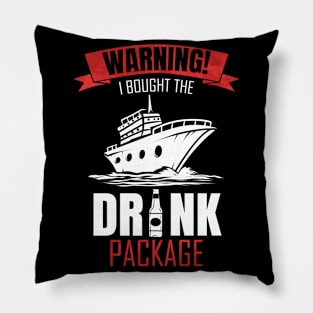 Cruising Drink Package Beer Cruise Vacation Pillow