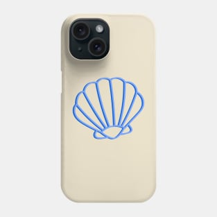 Blue clam shell outline Phone Case