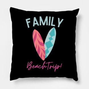 Family Beach Trip Pillow