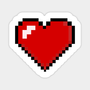 8 Bit LoveHeart Print Magnet