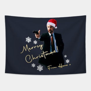 Merry Christmas From Hans Gruber Die Hard Tapestry
