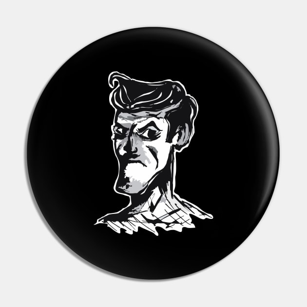 Black and white gangster thug Sigma male design Pin by Jimbruz Store
