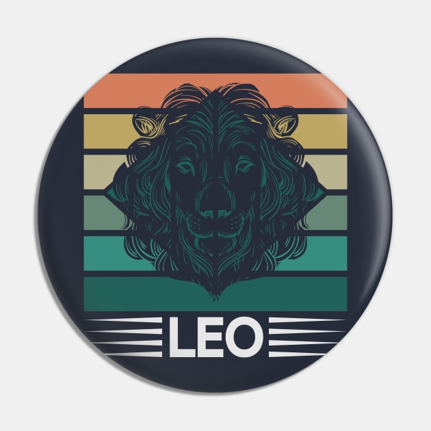 Leo Zodiac Sign Pin by Anonic