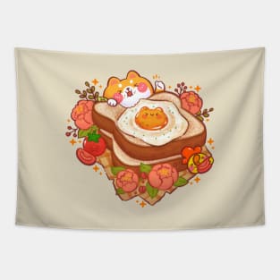 Egg Butter Toast Tapestry