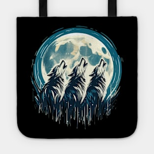 Wolf howling Tote