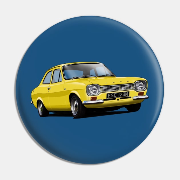 Ford Escort Mk 1 in daytona yellow Pin by candcretro