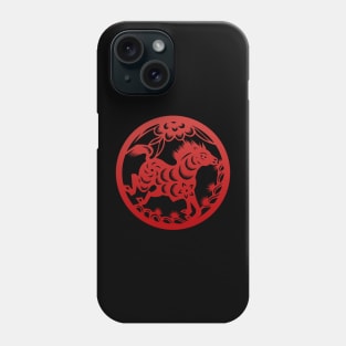 Chinese Zodiac Horse in Red Phone Case