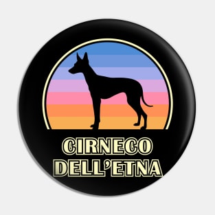 Cirneco dell'Etna Vintage Sunset Dog Pin