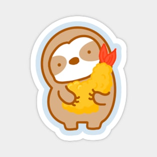 Cute Tempura Shrimp Sloth Magnet