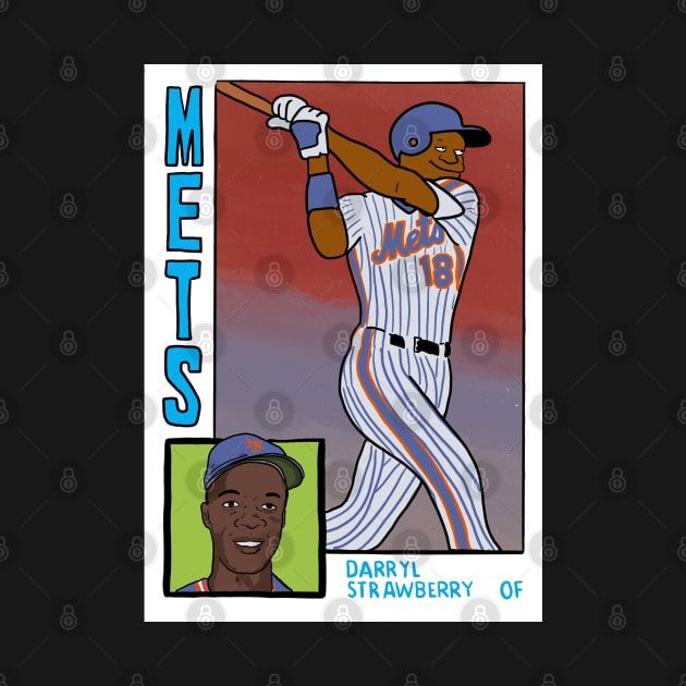 Darryl Strawberry - Homer at the Bat Simpsons Baseball Card Tee by cousscards