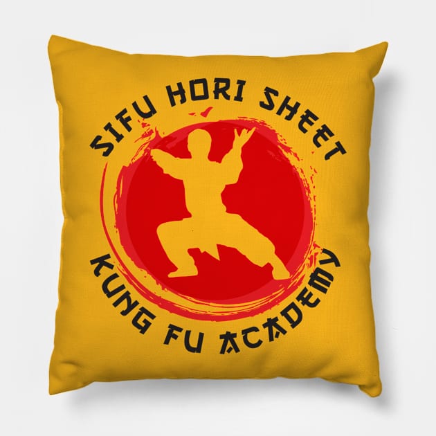 Sifu Hori Sheet Kung Fu Academy Pillow by Alema Art