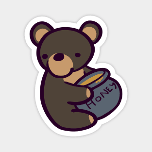 Cute Cartoon Bear with Honey Magnet