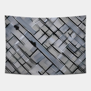 Comic Book Style Slate Brick Wall (MD23Bgs00e) Tapestry