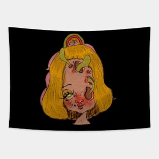 sad woman Tapestry